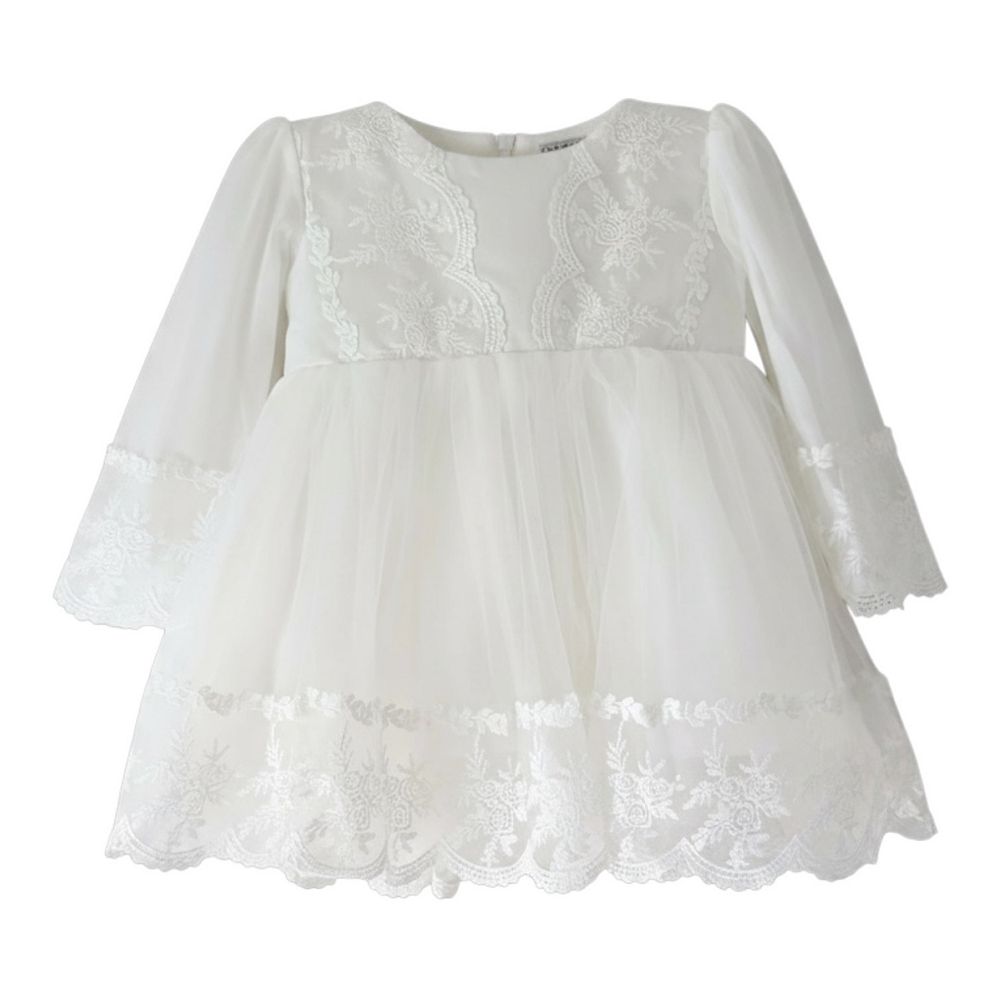 long sleeve baptism dress for baby girl Baby Girls Lace Long Sleeve Baptism Dress Christening Gown