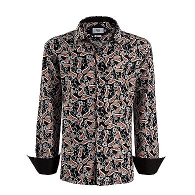 Elie Balleh Boys Slim Fit Paisley Sport Shirt