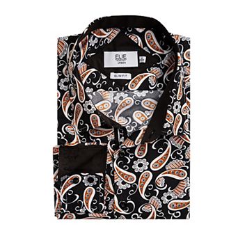 Elie Balleh Boys Slim Fit Paisley Sport Shirt