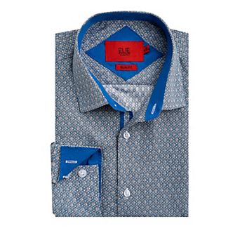 Elie Balleh Boys Slim Fit Geometric Print Shirt
