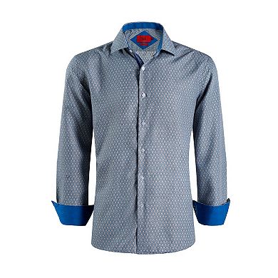 Elie Balleh Boys Slim Fit Geometric Print Shirt