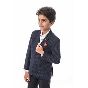 Elie Balleh Boys Slim Fit Digital Rain Blazer