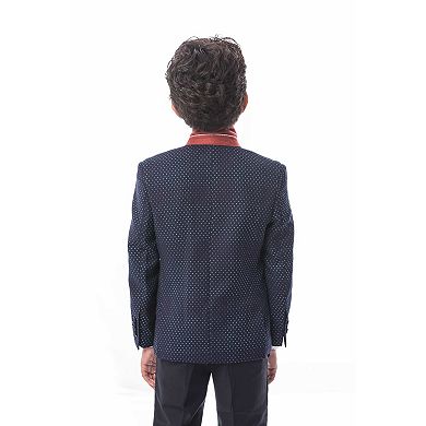 Elie Balleh Boys Slim Fit Digital Rain Blazer