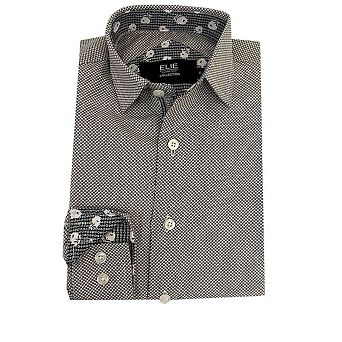 Elie Balleh Boys Slim Fit Micro Houndstooth Shirt