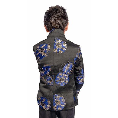 Elie Balleh Boys Slim Fit -Royal Floral Dinner Jacket