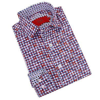 Elie Balleh Boys Slim Fit Printed Short Sleeve Shirt