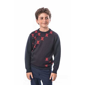 Elie Balleh Boys Slim Fit Casual Crewneck Sweater
