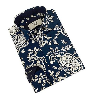 Elie Balleh Boys Slim Fit Paisley Button Down Shirt