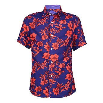 Elie Balleh Boys Slim Fit Floral Shirt