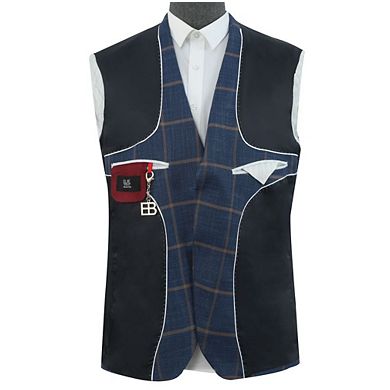 Elie Balleh Slim Fit Plaid Sports Coat Jacket For Men