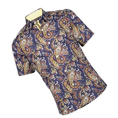 Elie Balleh Boys Slim Fit Paisley Shirt