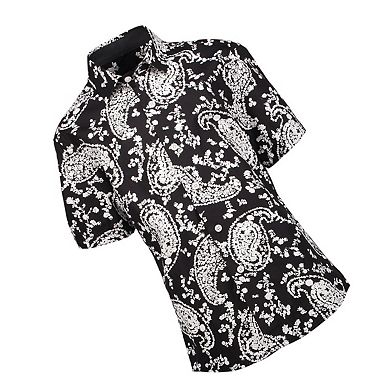 Elie Balleh Boys Slim Fit Paisley Button Down Shirt