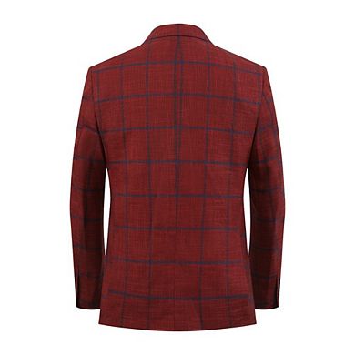 Elie Balleh Boys Slim Fit Elie Balleh Boys' Plaid Jacket