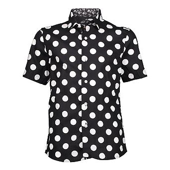 Elie Balleh Boys Slim Fit Long Sleeve Polka Dot Shirt