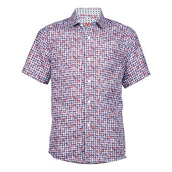 Elie Balleh Boys Slim Fit Printed Short Sleeve Shirt