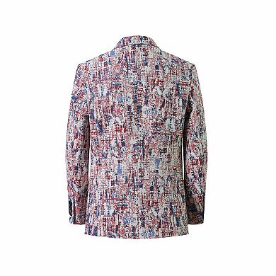 Elie Balleh Boys Slim Fit Paint Splash Blazer