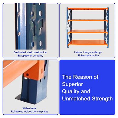 LOVMOR 4 levels adjustable metal shelving units and storage