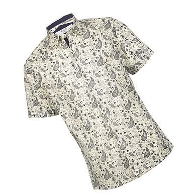 Elie Balleh Boys Slim Fit Paisley Shirt