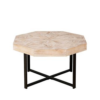 Wood Octagonal Vintage Wooden Coffee Table