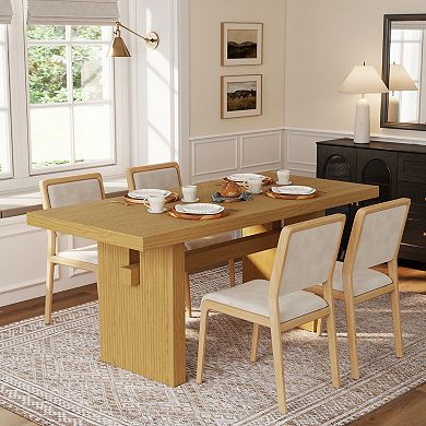70" Wooden Rectangular Dining Table