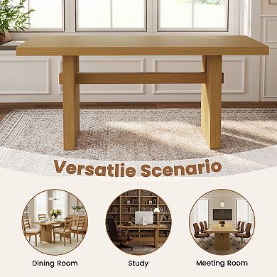 70" Wooden Rectangular Dining Table