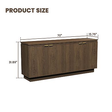 4-Door Wooden Storage Sideboard