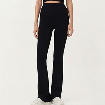 Womens's High Waist Flare Sweatpants with Slim Fit Stretch Fabric