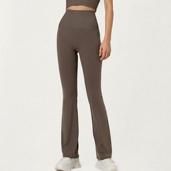 Womens's High Waist Flare Sweatpants with Slim Fit Stretch Fabric