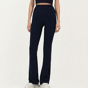 Womens's High Waist Flare Sweatpants with Slim Fit Stretch Fabric