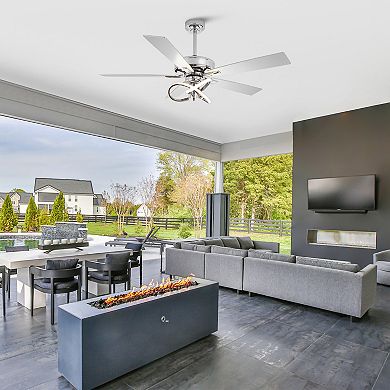 52-Inch Modern Integrated LED Ceiling Fan with Light and Remote Control
