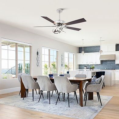 52-Inch Modern Integrated LED Ceiling Fan with Light and Remote Control