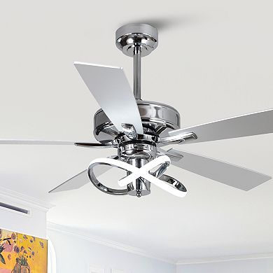 52-Inch Modern Integrated LED Ceiling Fan with Light and Remote Control