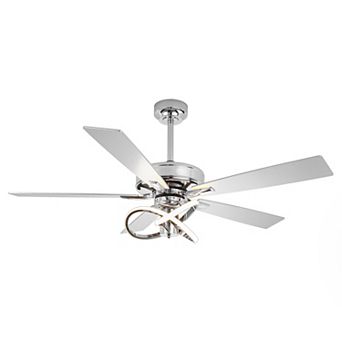 52-Inch Modern Integrated LED Ceiling Fan with Light and Remote Control