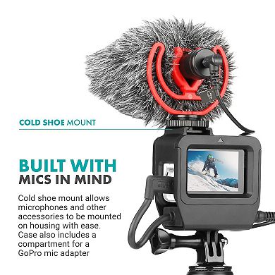 Movo GPR-5 Media Housing Case Compatible with GoPro HERO5, HERO6, HERO7