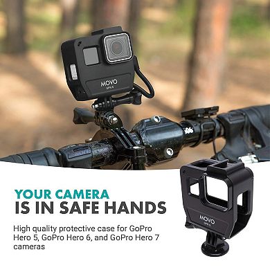 Movo GPR-5 Media Housing Case Compatible with GoPro HERO5, HERO6, HERO7