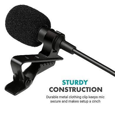 Movo iLav-L Digital Lavalier Omnidirectional Clip on Microphone (Lightning)