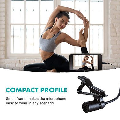 Movo iLav-L Digital Lavalier Omnidirectional Clip on Microphone (Lightning)