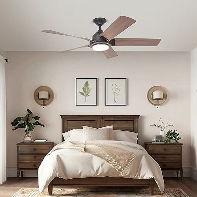 52-inch Black LED Ceiling Fan with Remote