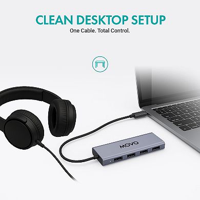 Movo UMX-1 USB Microphone Hub - Connects 4 USB Microphones to Computers