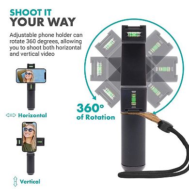 Movo P-3 Rotating Smartphone Tripod Mount with Vertical and Horizonal Positions