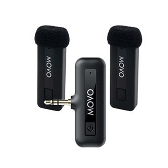 Movo Wireless Mini Duo 2.4GHz Dual Wireless Lavalier Microphone for DSLR and Mirrorless Cameras