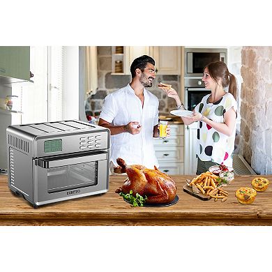 EUROTO Stainless Steel Large Capacity 26.8 QT Air Fryer Oven, 24 in 1