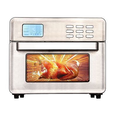EUROTO Stainless Steel Large Capacity 26.8 QT Air Fryer Oven, 24 in 1