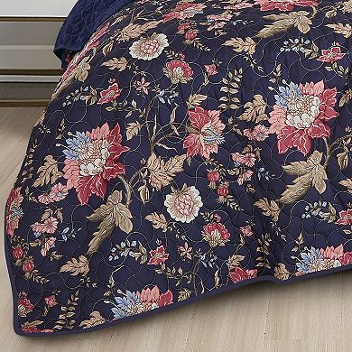 ESCA Blue Floral Quilt Set