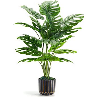 Der Rose 28'' Fake Plants Tall Artificial Monstera Faux Plants Indoor
