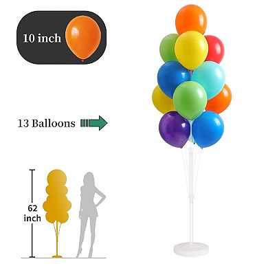 28 Pcs Balloon Column Kit Set of 2 with Stand and Base for Party Backdrops