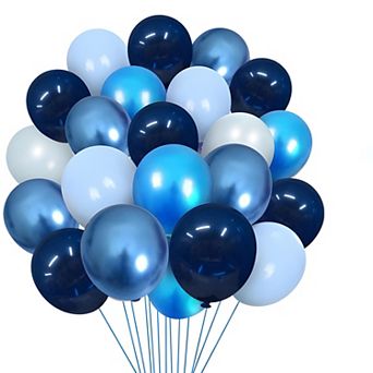 50 pc Metallic Navy Blue 12 Inch Chrome Balloons for Birthday Baby Shower Wedding Decorations