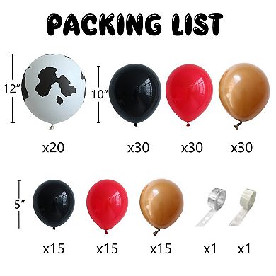 157 Pcs First Rodeo Western Arch Kit with Cow Print Balloons