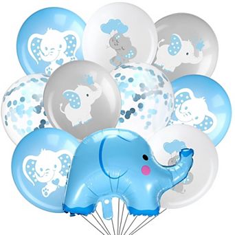 45 pc Elephant Balloon 12 Inch Baby Shower Elephant Balloons For Boy Girl Gender Reveal Party