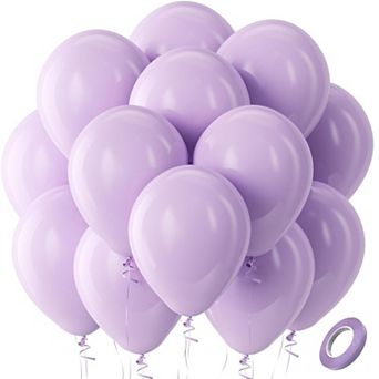 100 pc 12 Inch Pastel Purple Latex Balloons for Wedding Bridal Shower Birthday Party Decor